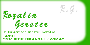 rozalia gerster business card